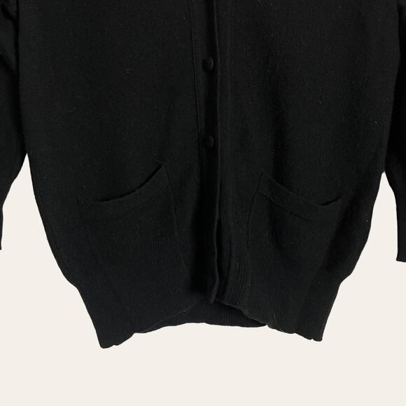 Alexander Wang Tricot Black Cashmere Cardigan Sweater Size S - Picture 6 of 8